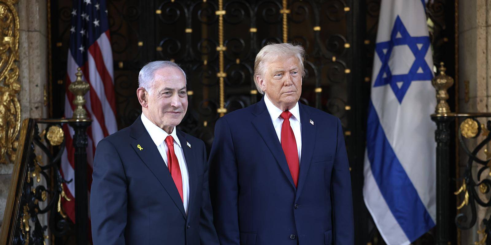 Donald Trump and Benjamin Netanyahu meeting at White House