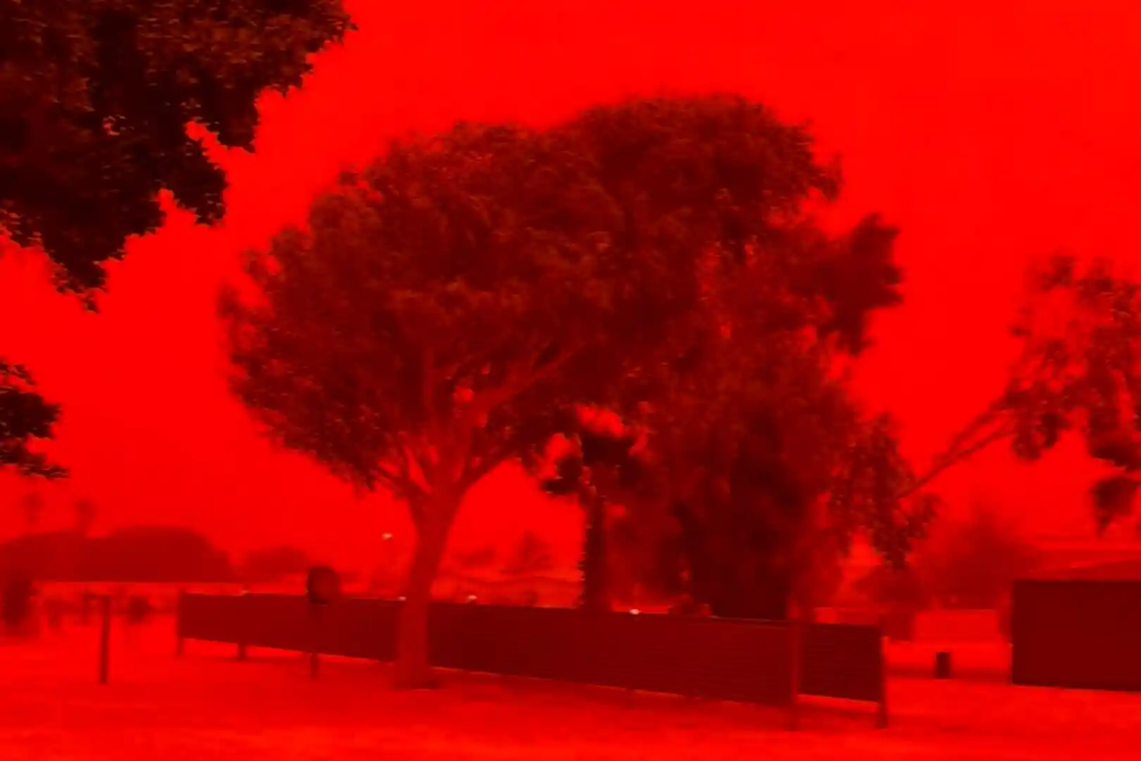 Tropical Cyclone Narelle red sky phenomenon storm clouds sunset