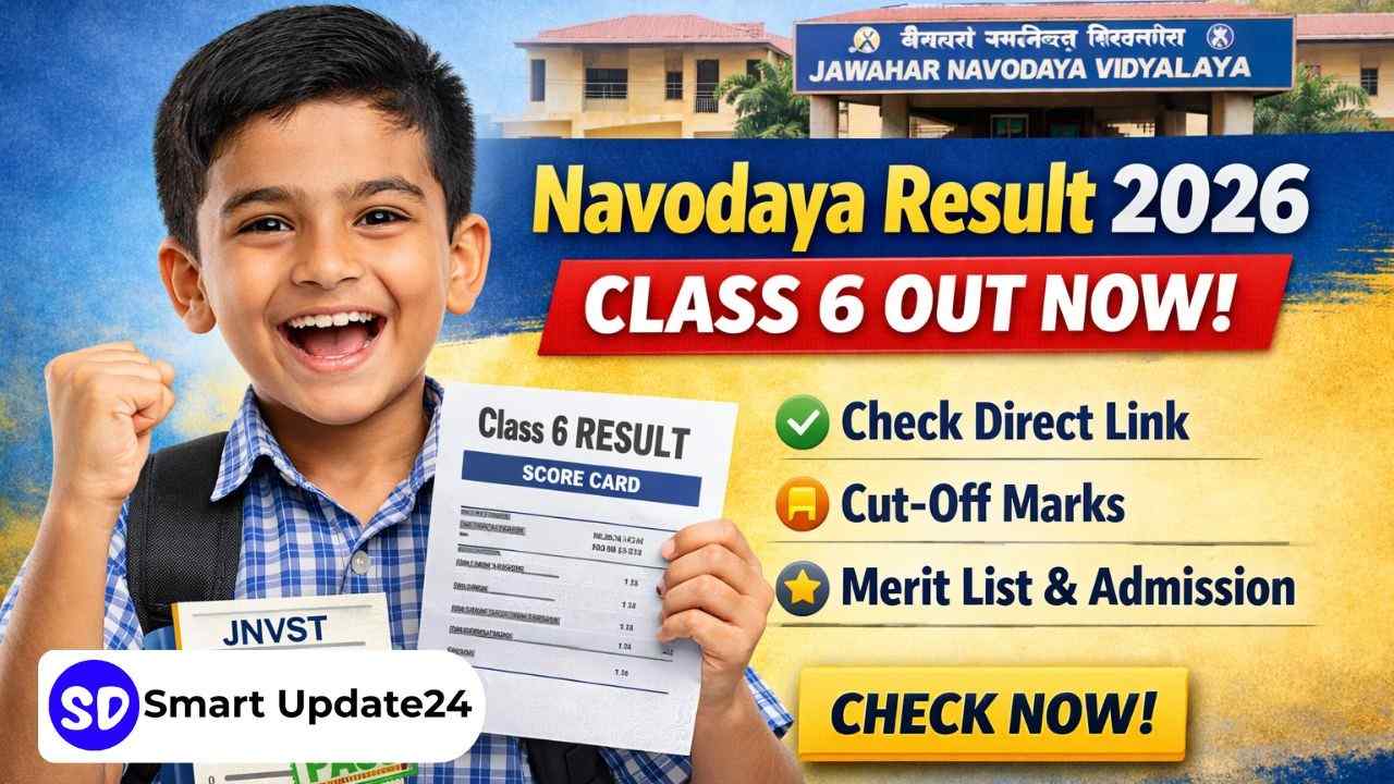 Navodaya result 2026 class 6 JNVST students checking result