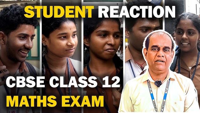 CBSE Class 12 students entering exam centre for maths exam