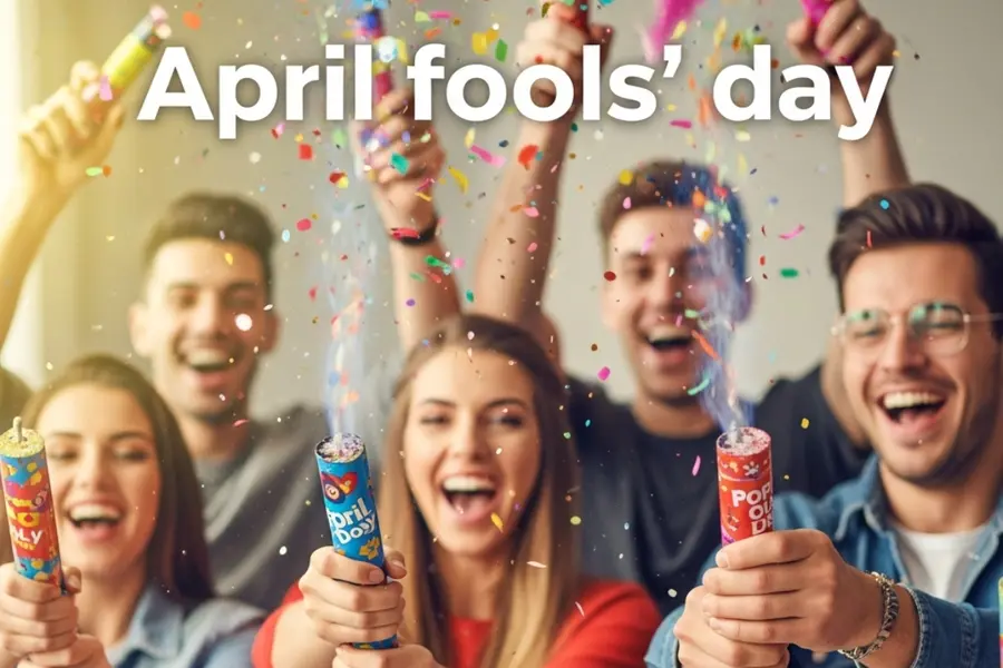 April Fools Day prank laughing people joke celebration April 1